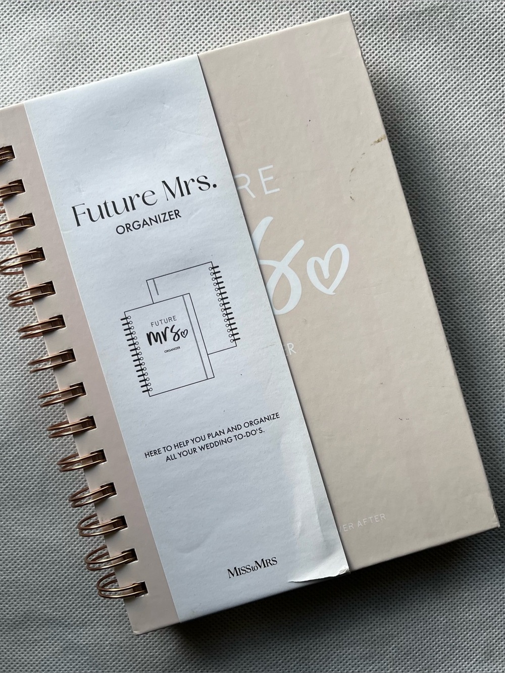 Future Mrs. Organizer - Blush Pink Spiral Wedding Planner